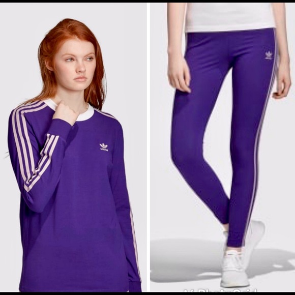 lavender adidas leggings